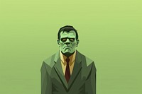 Portrait cartoon adult green. AI generated Image by rawpixel.