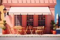 Furniture awning chair cafe.