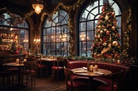 Christmas architecture decoration restaurant. 