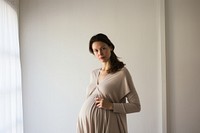 Photography pregnant portrait sleeve. AI generated Image by rawpixel.