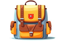 Bag backpack white background suitcase. AI generated Image by rawpixel.