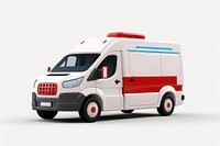 Ambulance vehicle van white background. AI generated Image by rawpixel.