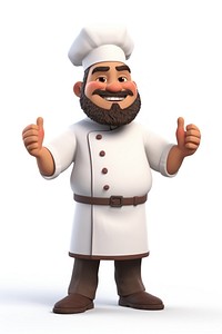 Smiling chef white background celebration. AI generated Image by rawpixel.