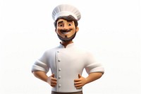 Smiling adult chef white background. AI generated Image by rawpixel.