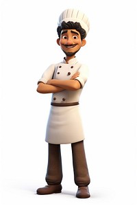 Chef white background protection portrait. AI generated Image by rawpixel.