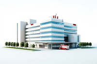 Architecture building hospital vehicle. AI generated Image by rawpixel.