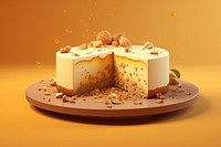 Cake cheesecake dessert food. AI generated Image by rawpixel.