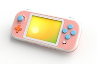 Screen handheld game console white background electronics. AI generated Image by rawpixel.
