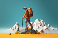 Backpack outdoors walking nature. AI generated Image by rawpixel.
