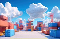Container cloud architecture delivering. AI generated Image by rawpixel.