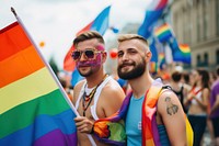 Flag rainbow parade pride. AI generated Image by rawpixel.