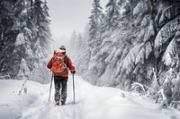 Snow recreation mountain backpack. 