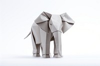 Origami elephant paper art. 