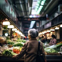 Market shopping adult architecture. 