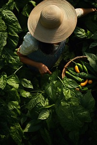 Garden harvesting gardening outdoors. AI generated Image by rawpixel.