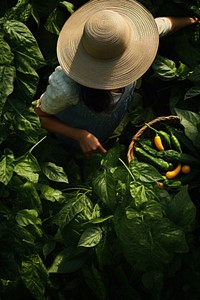 Garden harvesting gardening outdoors. 