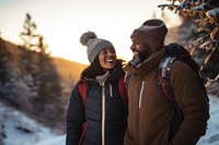 Laughing outdoors nature jacket. AI generated Image by rawpixel.