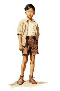 Footwear shorts sleeve child. AI generated Image by rawpixel.