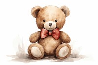 Bear toy white background representation. AI generated Image by rawpixel.