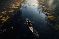 Kayak vehicle rowboat morning. 