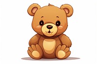 Mammal bear toy white background. AI generated Image by rawpixel.