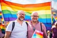 Glasses rainbow adult flag. 