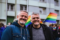 Rainbow pride adult togetherness. AI generated Image by rawpixel.