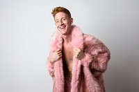 Coat fur smiling adult. AI generated Image by rawpixel.