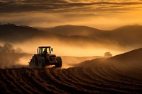 Tractor outdoors vehicle nature. 