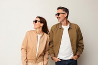 Sunglasses jacket cheerful sleeve. AI generated Image by rawpixel.
