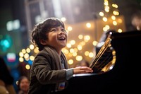 Piano musician pianist playing piano. 