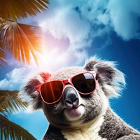 Sunglasses koala mammal animal. 