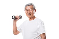 Dumbbell sports photo white background. AI generated Image by rawpixel.
