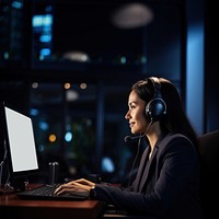 Headphones computer headset laptop. 