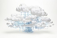 Diagram cloud architecture technology. AI generated Image by rawpixel.
