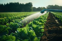 Agriculture vegetable outdoors watering. AI generated Image by rawpixel.
