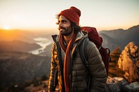 Hiking recreation adventure portrait. 