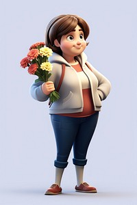 Cartoon flower plant adult. AI generated Image by rawpixel.
