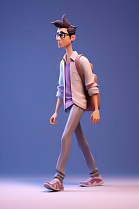 Cartoon figurine walking toy. AI generated Image by rawpixel.
