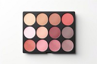 A makeup palette cosmetics white background arrangement. AI generated Image by rawpixel.