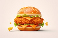 Burger food hamburger vegetable. AI generated Image by rawpixel.