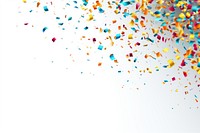 Confetti backgrounds celebration white background. AI generated Image by rawpixel.