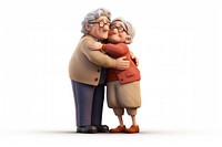 Hugging smiling cartoon adult. AI generated Image by rawpixel.