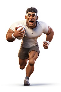 Football cartoon player sports. 