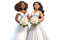 Wedding flower dress bridesmaid. AI generated Image by rawpixel.
