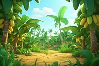 Banana plant plantation vegetation. 