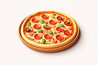 Pizza food white background pepperoni. 