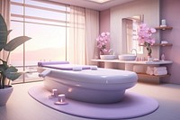 Bathtub flower plant room. 