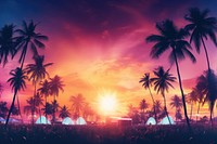 Sunset landscape sunlight outdoors. AI generated Image by rawpixel.