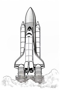 Space shuttle drawing aircraft vehicle.